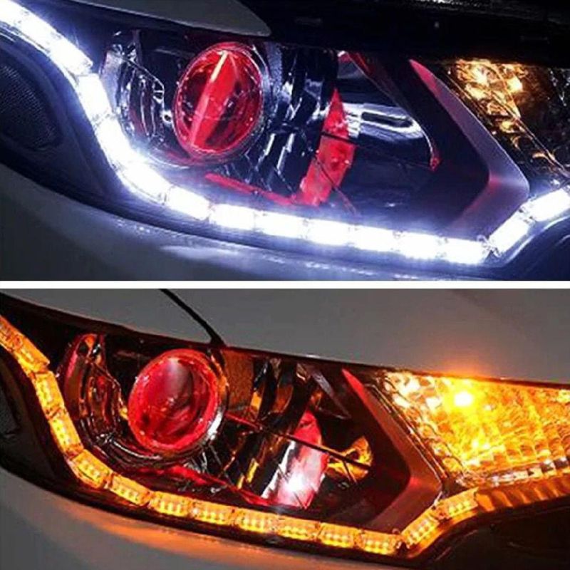 12V RGB LED Crystal Flexible DRL Daytime Running Light with Phone Control