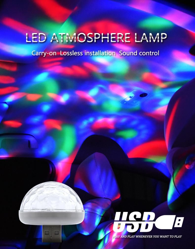 Mini LED USB Car Home Party Disco Ball Light