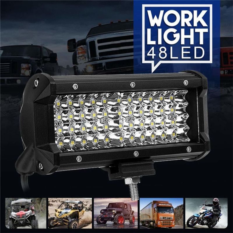 120W 7inch LED Work Light for Tractors Motorcycle Offroad 4WD 4X4 Truck SUV ATV LED Jeep Fog Headlight Bar