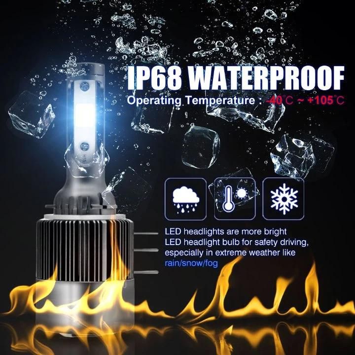 2X H15 LED Canbus 6000K 110W LED Car Headlight Bulb with COB LED Chips Fast Bright 2PCS 55W LED Car Light with Canbus for A5 S5 A6 S6 Q7 Cla Glk