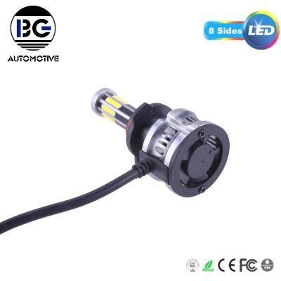 8000 Lumen 8 Sides Headlight LED H7 Car Lights H4 LED Headlight