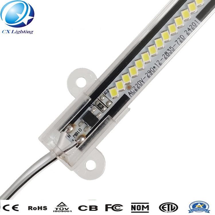 220V LED light bar LED strips ultrathin 2835 chips LED tubes cabinet advertising light box