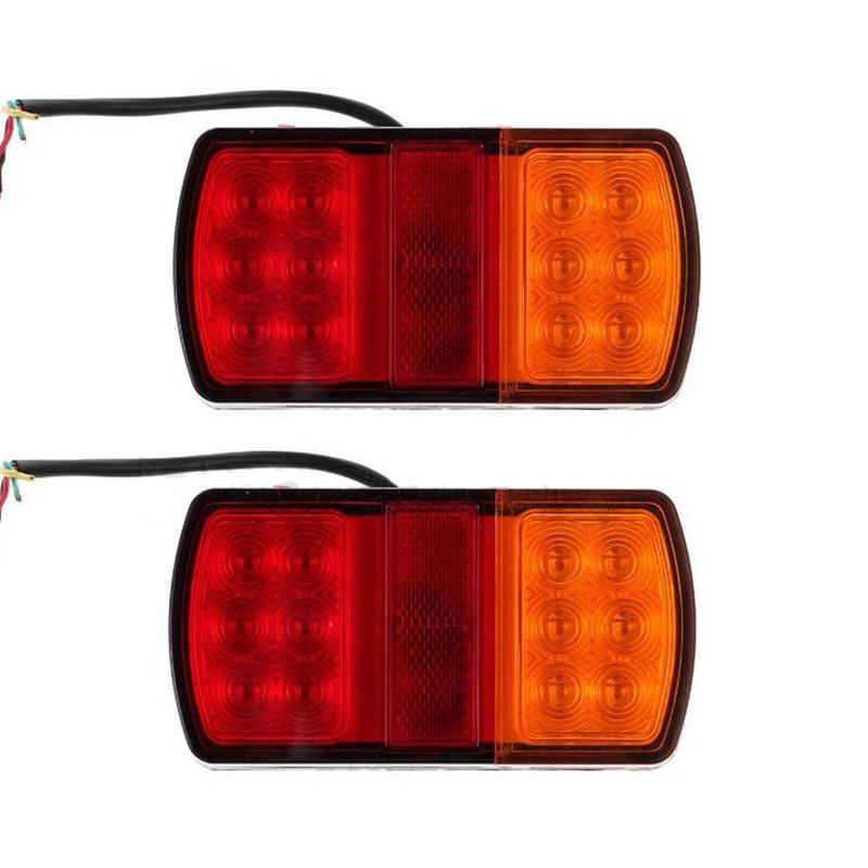 12LED Rectangle Combination Trailer Tail Lights