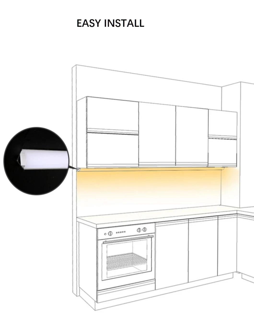 3 Years Warranty 12V LED Cabinet Supper Slim Linear Bar Light Corner Mounted Customized Kitchen Cabinet Light