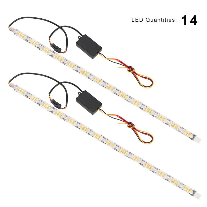 Car Flexible Headlight LED Daytime Running Strip Light Crystal Eyes Flowing Turn Signal Car DRL Day Lamp Car-Styling
