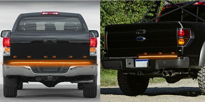 60" 3 Row Pickup Truck Tailgate Light Bar Strip with Reverse Brake Turn Signal Light