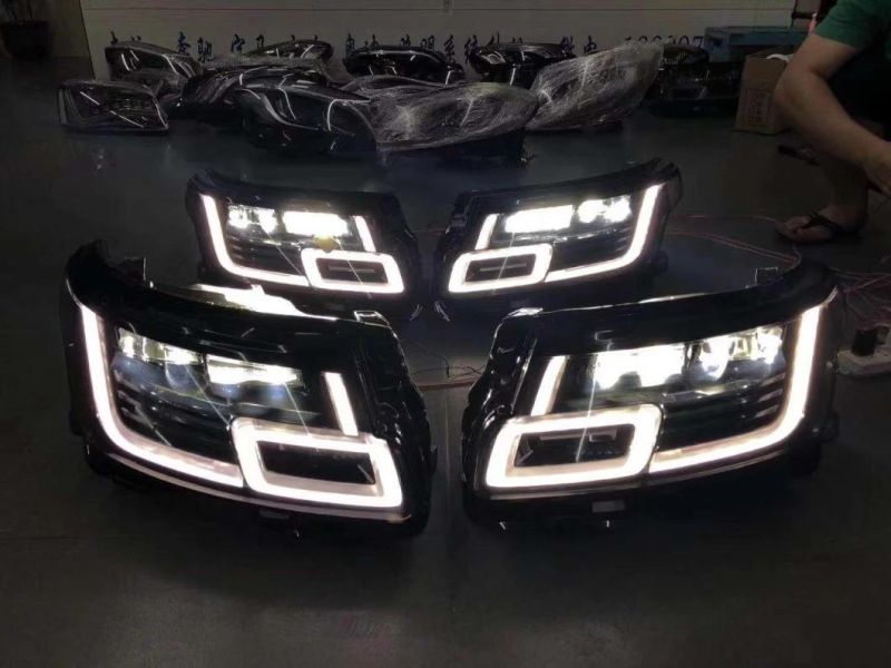New L405 Front Light Head Lamp for Range Rover Vogue 2013 2014 2015 2016 2017 Upgrade to 2018 2019 2020 2021 LED Front Car Head Lamps Lr098522 Lr098460