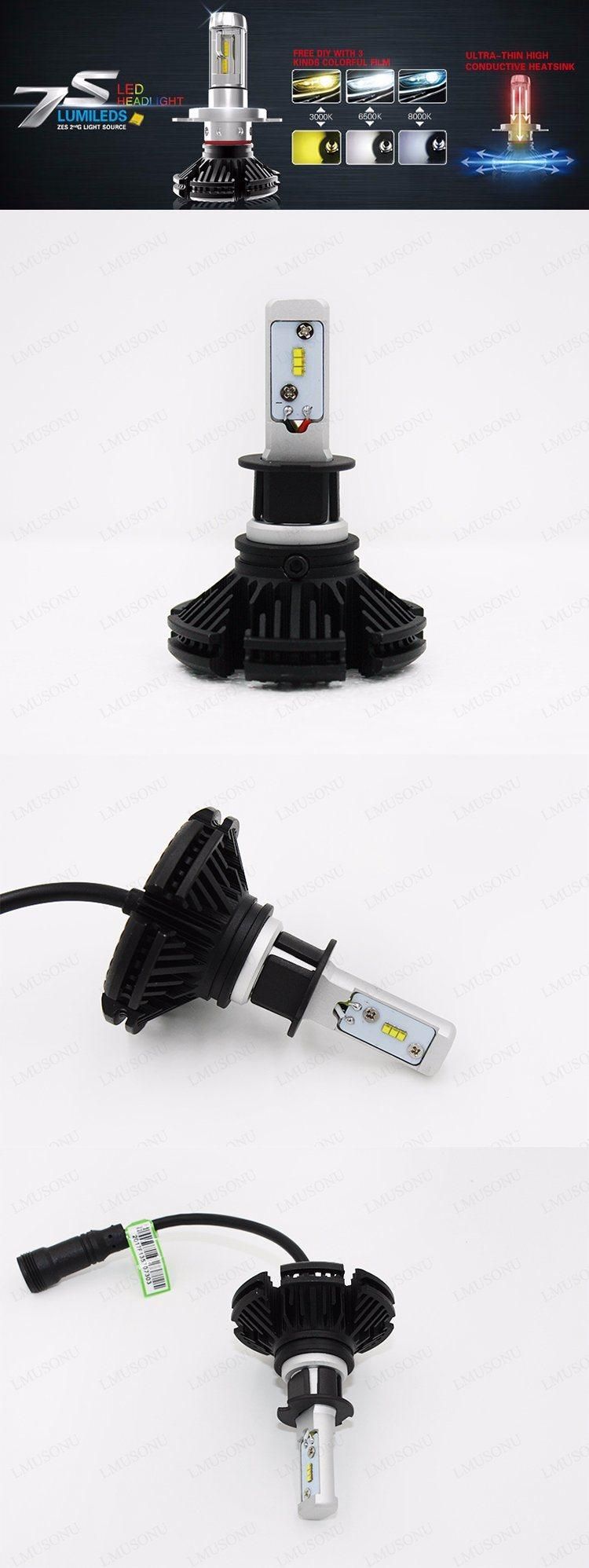 Lmusonu LED Car Light 7s H3 LED Headlight 25W 6000lm Waterproof IP67 Car Accessory
