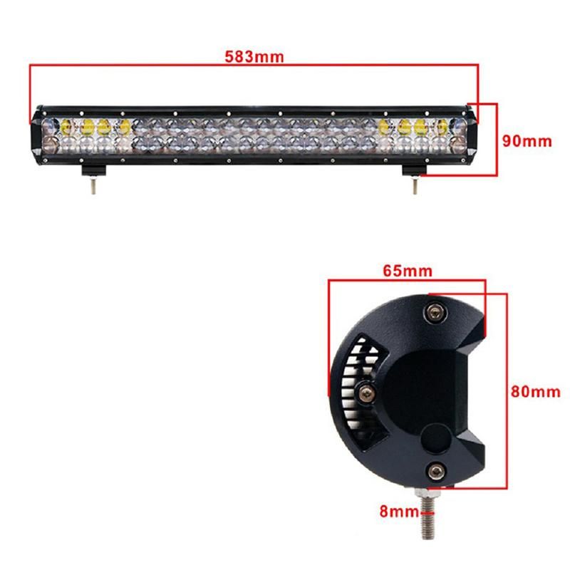 Dual Row 144W LED Combo Beam Light Bar Lighting Auto