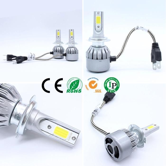 Hot Sale C6 880 COB 72W 6000K Car Headlight