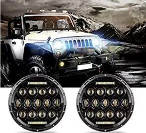 78W LED Headlight with DRL, Waterproof 7&quot; LED Headlight for Car Jeep