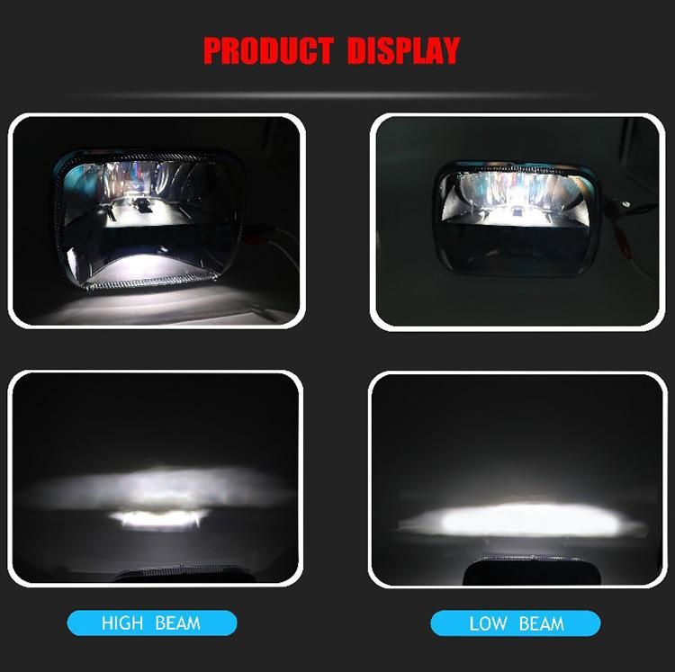 5X7" Rectangular LED Headlight for Jeep Wrangler Cherokee Xj 30W 6X7 Inch Square LED Truck Headlamp