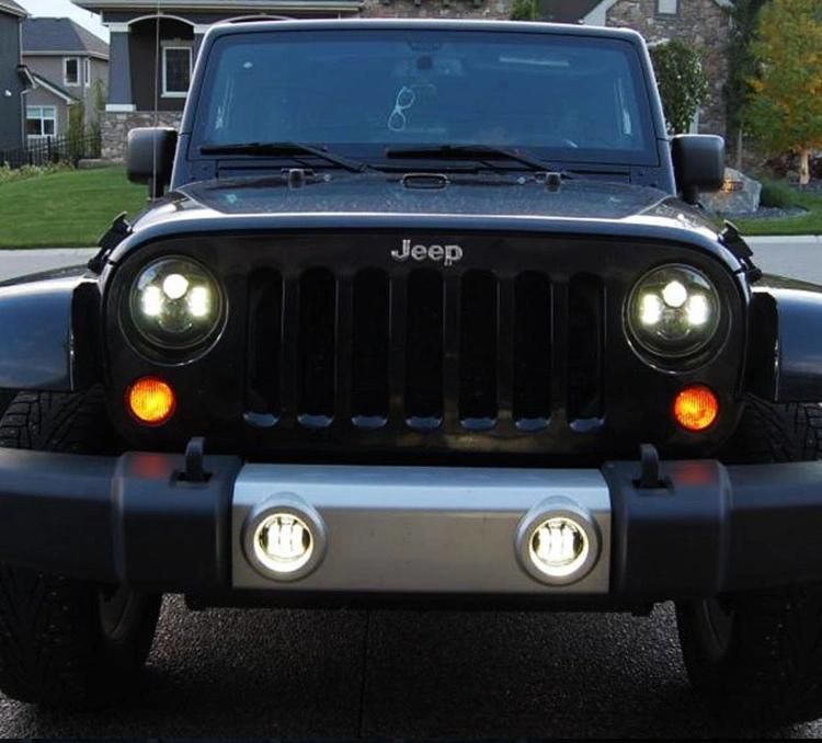 High Low Beam Round 45W Cars Running Lights Headlamp for Jeep Wrangler Jk Land Rover Defend 7′′ LED Headlight