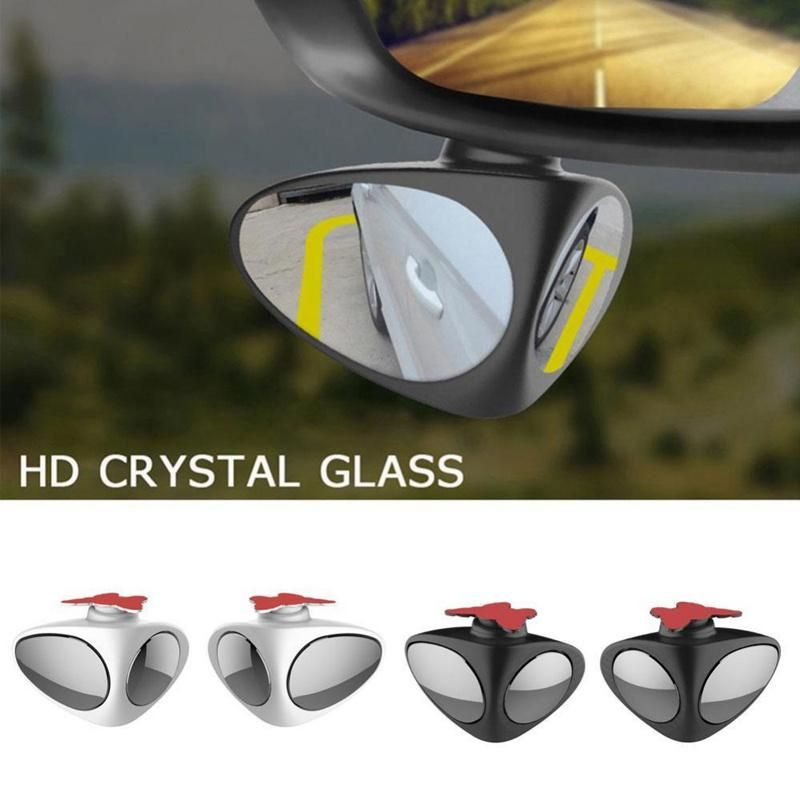 Car Blind Spot Wide Angle Mirror 360 Rotation Adjustable Convex Rear View Mirror