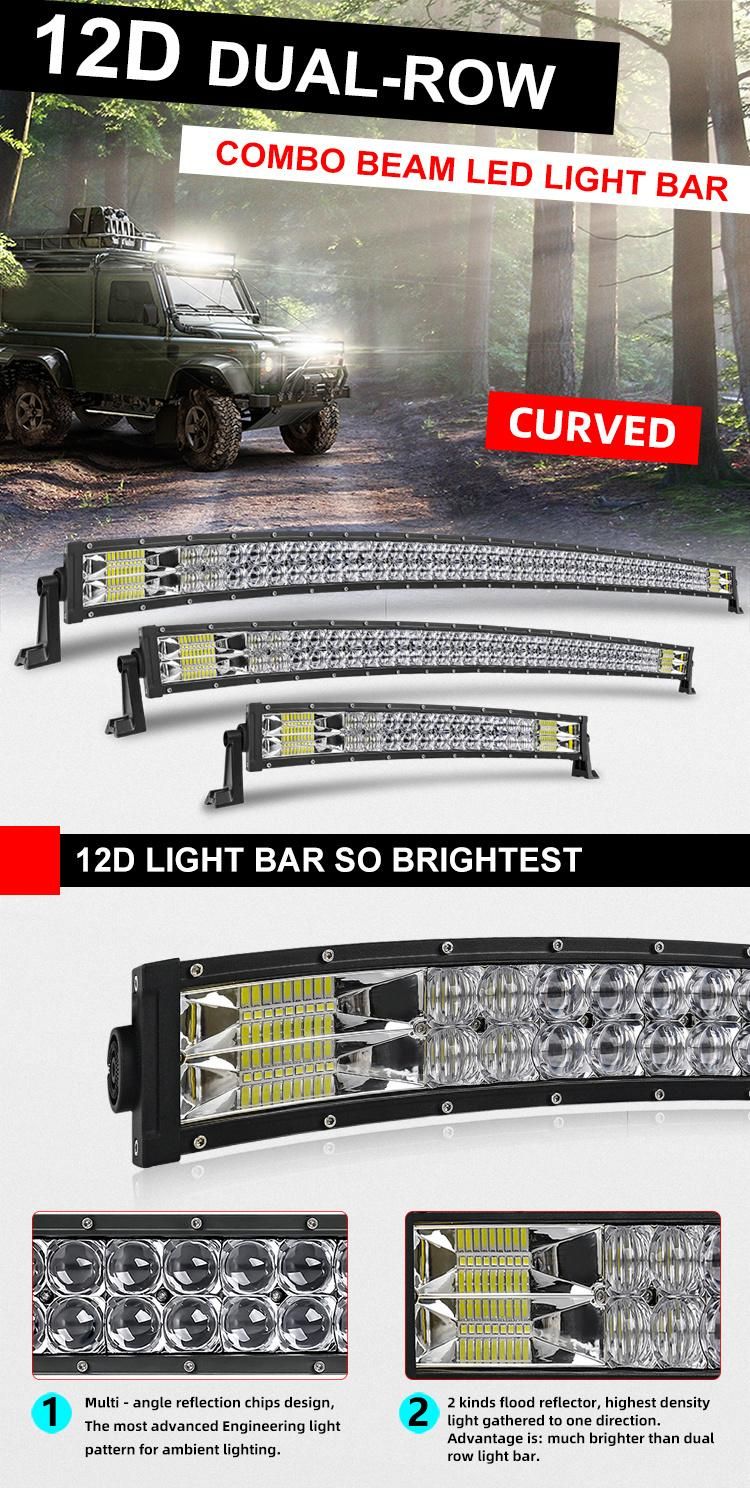 2020 Latest Manufacturer Price High Brightness 22" 32" 42" 50" 52" Curved Offroad LED Light Bar for Trucks ATV UTV