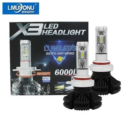 Lmusonu X3 9012 LED Headlight 12V 25W 6000lm Automotive LED Lights