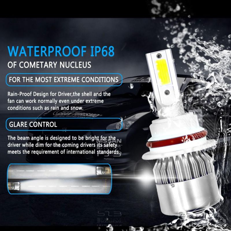 Wholesale Cheap C6 Car LED Headlights Fog Lights H4 LED H11 Headlights Factory Direct 9006 9005 Headlights