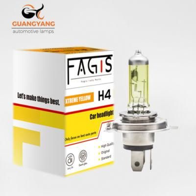 Fagis H4 12V 60/55W P43t Yellow Car Headlight Halogen Bulbs