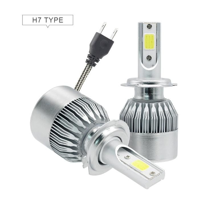 Manufacturer C6 K5 S2 H1 H3 LED Headlight Bulb H7 LED Car Light H4 880 H11 Hb3 9005 Hb4 9006 H13 6000K 72W 12V 7200lm