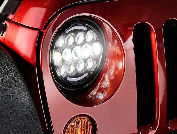 Super Bright Wrangler Jk Hummer Toyota Defender Harley Motorcycle Jeep 7 Inch Round 105W DRL High Low LED Headlight Auto Lamps Car LED
