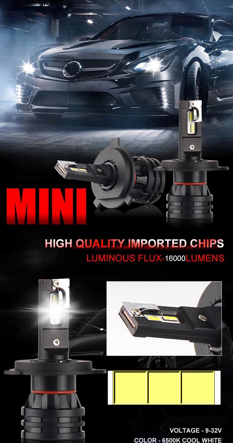 Car LED Headlight H4 H7 H11 H1 Hb3 Hb4 9005 9006 Bombillas LED PARA Coche