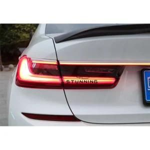 Upgrade 7 Series Full LED Tail Lamp Back Lamp Tail Light Bar Bars Assembly for BMW 3 Series G20 G28 2019-2021 Through Rear Light