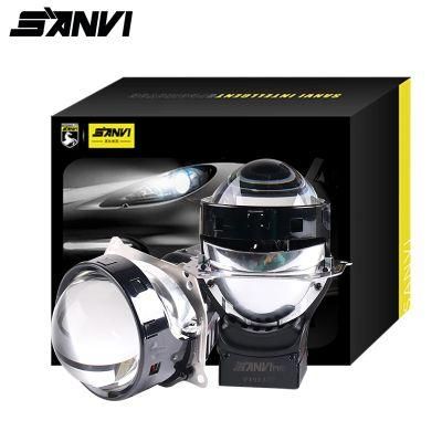 Sanvi Newest A8 3 Inches Car Bi LED Projector Lens Headlight 5500K 50W Auto LED Projector Headlamp Car Light Acceesories