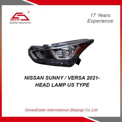 Car Auto Head Lamp LED Light Us Type for Nissan Sunny / Versa 2021-