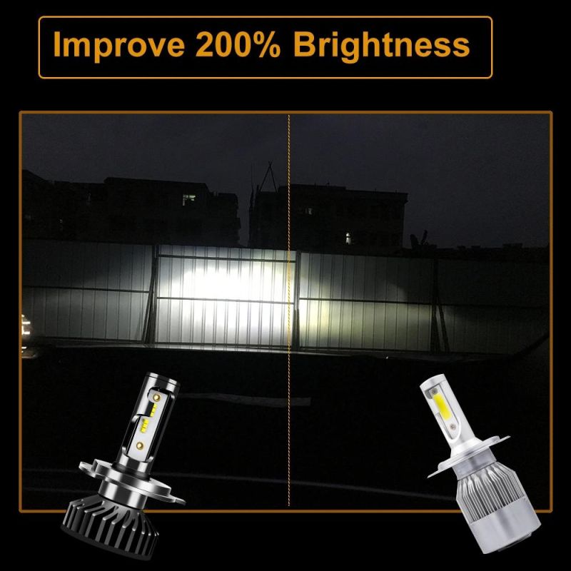 Factory Price Zes IP67 LED Headlight H4 Motorcycle 55W 12000lm
