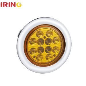 Waterproof LED Round Indicator Chrome Tail Light for Bus Trailer with DOT (LTL1073AC)