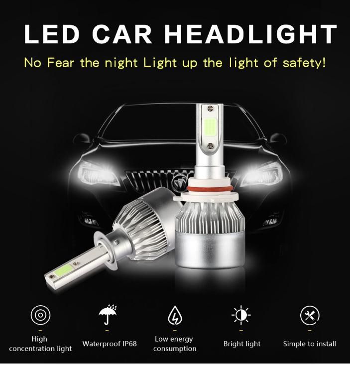 26W/ 36W C6 Car LED Headlight LED H7 H4 H8 H9 H11 H13 9005 9006 9012 9003 9004 9007 5202 Head Light Bulbs Headlamp