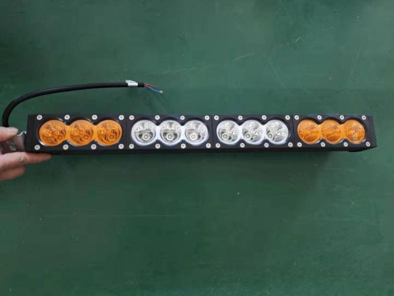 Single Row 270W High Beams 4X4 Light Bar Dual Colors LED Driving Lights for Cars Tractors Truck Accessories