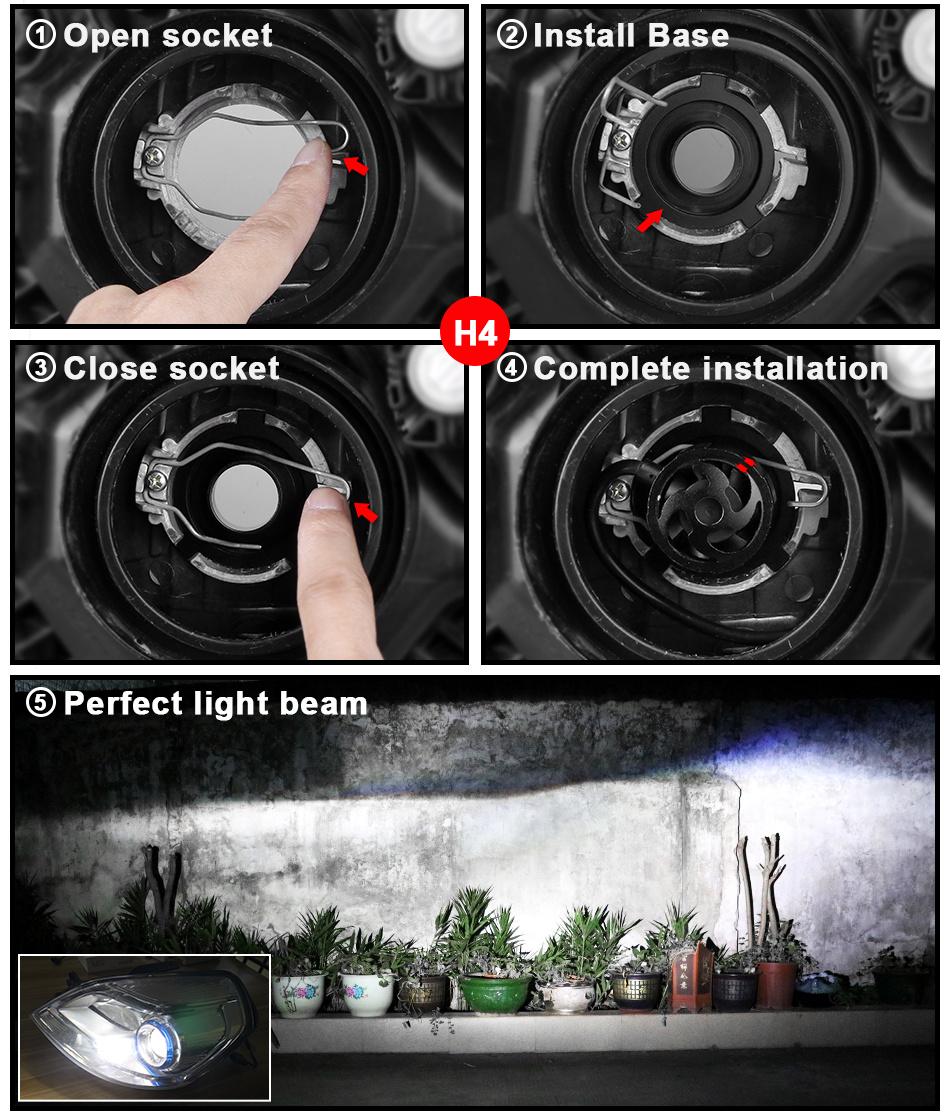 Super Bright Headlight Plug and Play 8000lm 50W LED Headlight H13 H4 9004 9007 H11 H7