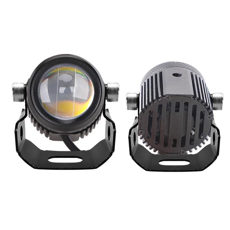 IP67 3000K 6000K White/Amber Dual Color High Low Beam LED Fog Lamp Mini LED Driving Light for Cars Motorcycles