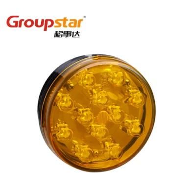 12V Red Amber White Round Bus Trailer Truck LED Signal Rear Lights Car Parts Car Lights