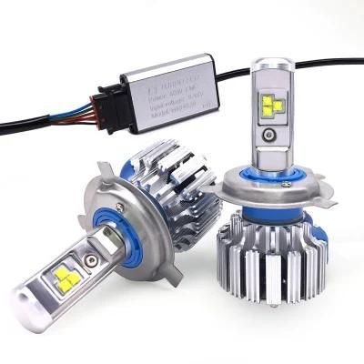 High Power 2PCS T1 Car Headlight H7 H4 LED H8/H11 Hb3/9005 Hb4/9006 H1 H3 9012 H13 9004 9007 80W 8000lm Auto Headlight 6000K Auto Lamps