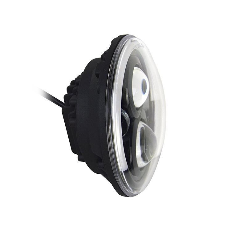 60W DRL Halo Angle Eyes 7" LED Headlamp High Low Turn Signal for Jeep Jk Tj 7inch LED Headlight