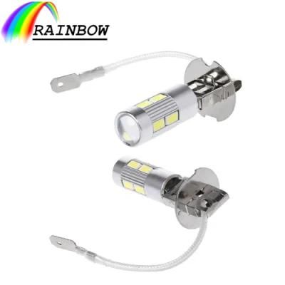 Long Lifespan White H1/H3 LED Super Bright 10SMD 5630/5730 Replacement Bulbs for Car Fog Lights Running Lights Lamps