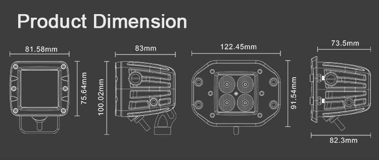 OEM LED Car Amber Color Fog Lamp