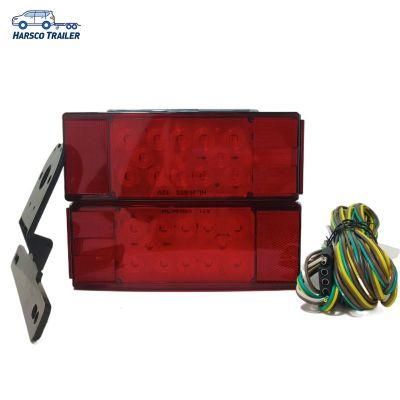 12LED Low Profile Submersible Rectangle Trailer Light