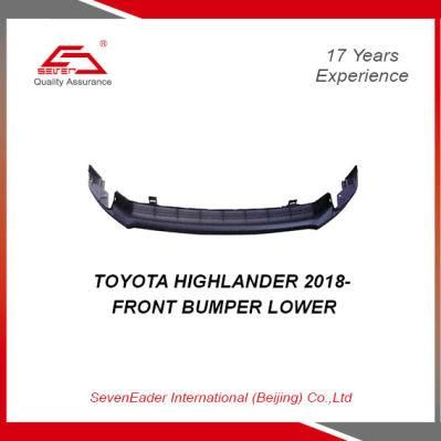 High Quality Auto Car Spare Parts Front Bumper Lower for Toyota Highlander 2018-