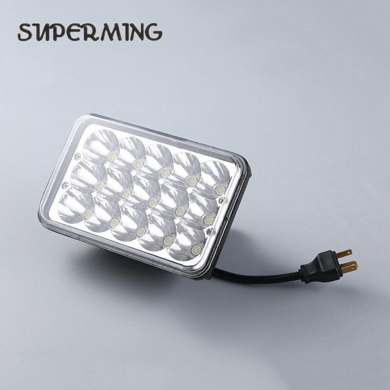 Luz De LED Brightness High Low 45W 5inch 4X6 LED Headlight for SUV ATV