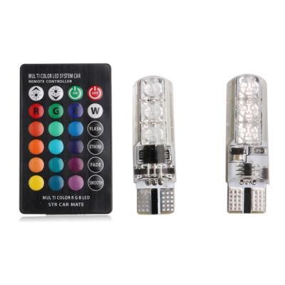 RGB T10 Interior LED Light 5050 SMD with Remote Control