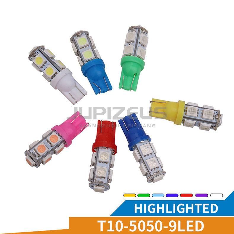 9SMD 5050 LED 194 168 192 W5w 9 LED Light Automobile Lamp Wedge Interior Light Bulb Car on Sale