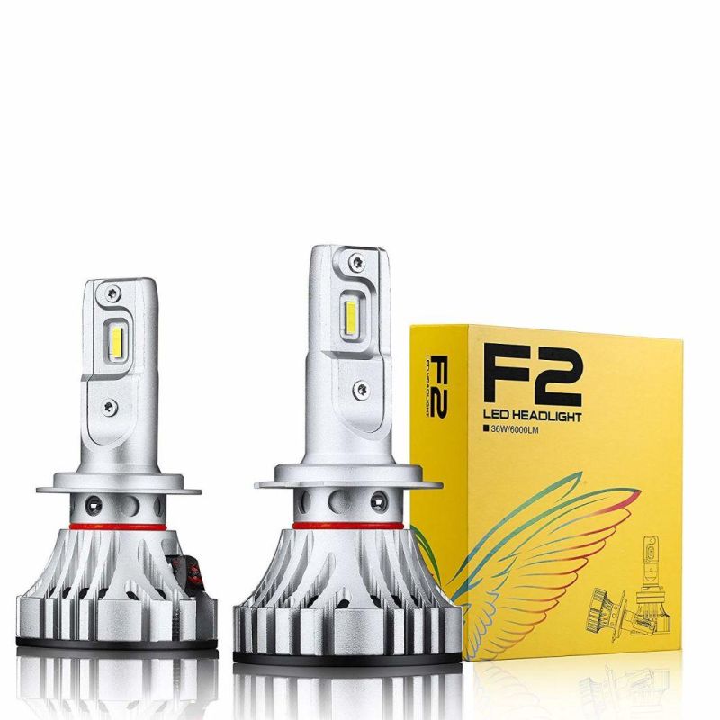 1 Set H7 F2 LED Headlight H1 H4 H8 H9 H11 9005 9006 Hb3 / 4 9012 72W 12000lm Csp Chips Adjustable Turbo Fan 6000K Head Lamps Bulb2 Sold