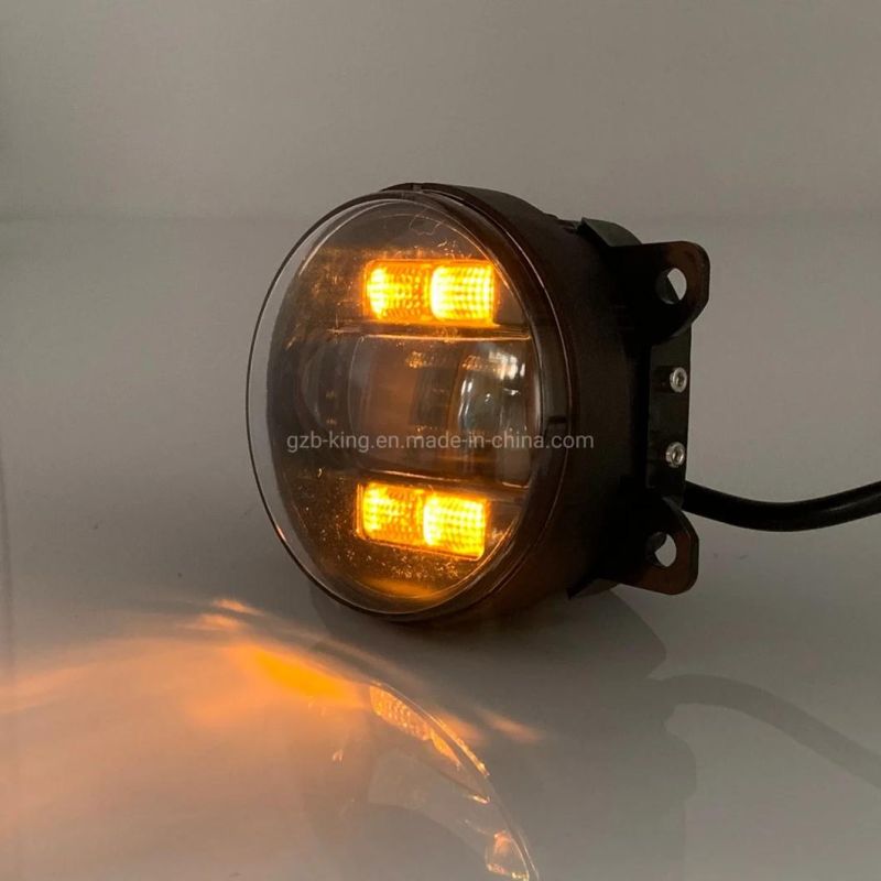 3.5 Inch LED Fog Light Kit with White DRL and Amber Turn Signal
