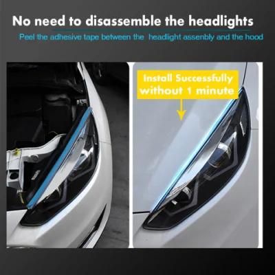 30cm 45cm 60cm DRL Flexible LED Tube Style Turn Signal Brake Lamps Daytime Running Lights Tear Strip Car Headlight