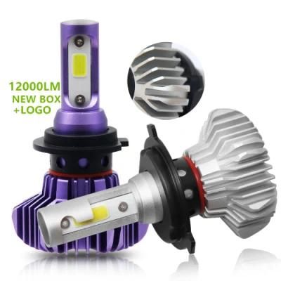 S9 16000lm Super Bright Fanless Auto Car Lights LED Headlight Bulbs 360 Light H4 H7 Car H4 LED Headlight