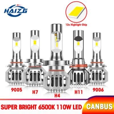 Haizg Auto Lighting System LED Lights H1 H4 H7 H11 9005 9006 Car LED Headlights Accessories Luces LED for Car