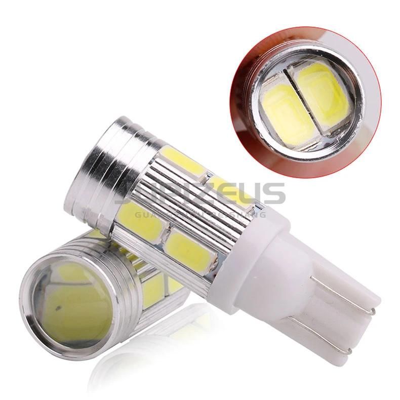 High Lumens Super LED Car Bulb T10 5630 10SMD License Plate Auto Light Lens LED for Auto 12V